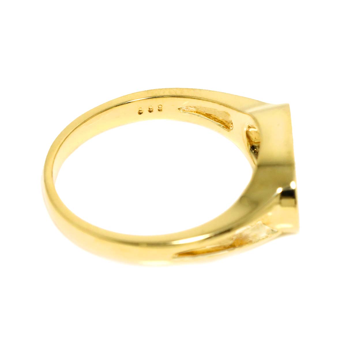 Diamond Ring 18K YG 750 size6.25-6.5(US)