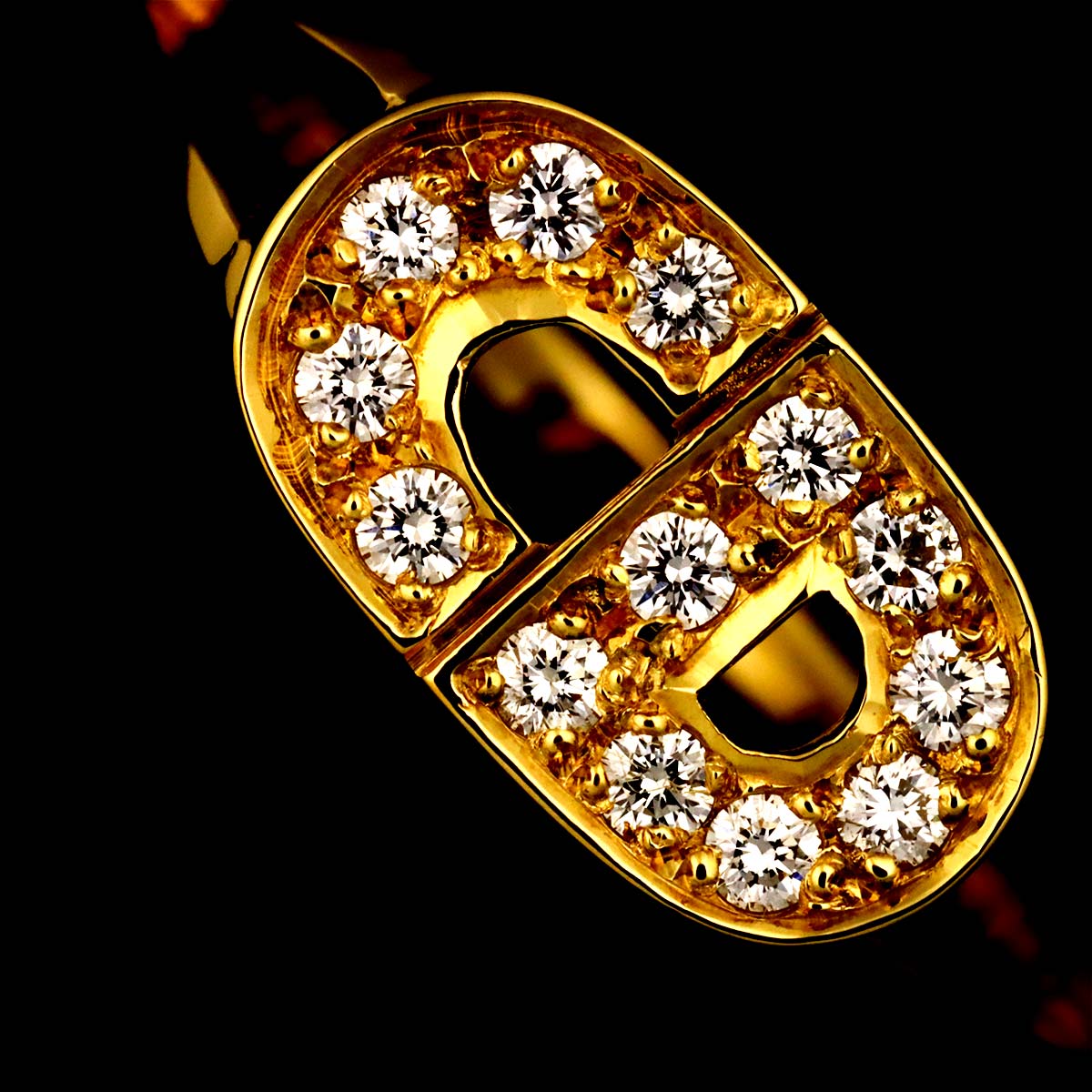 Diamond Ring 18K YG 750 size6.25-6.5(US)