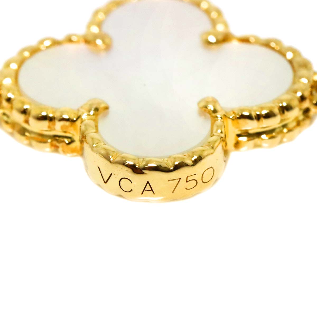 Vintage Alhambra MOP Necklace 18K YG