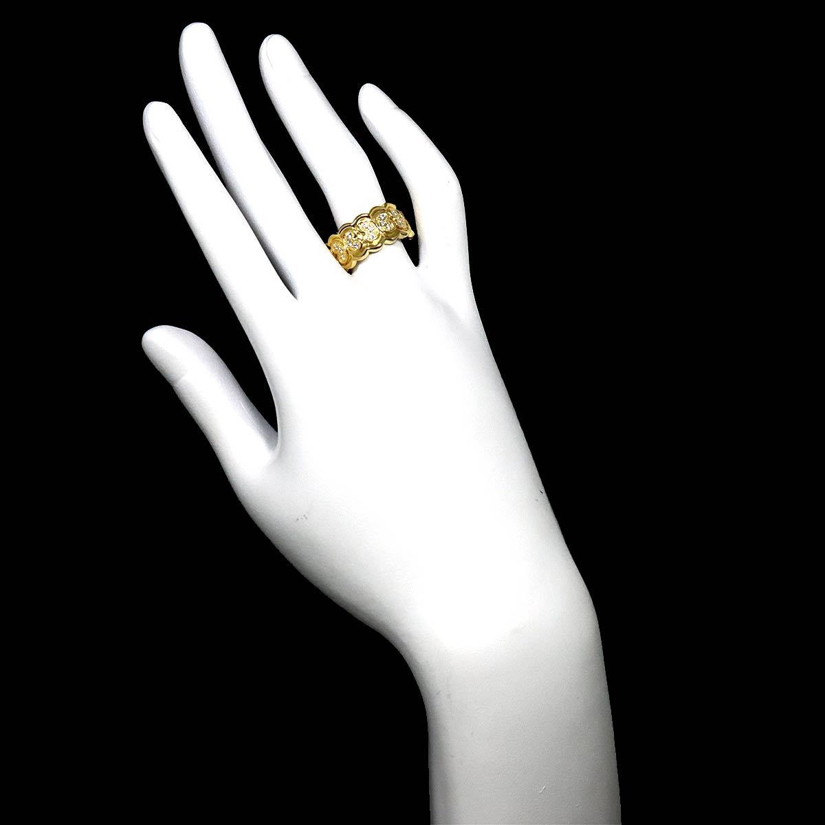 Diamond Ring 18K YG 750 size6.75(US)