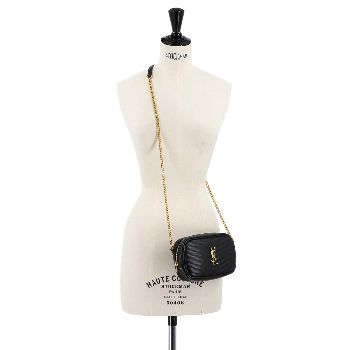 Lou Mini Chain Shoulder Bag Leather Black 748849 Purse