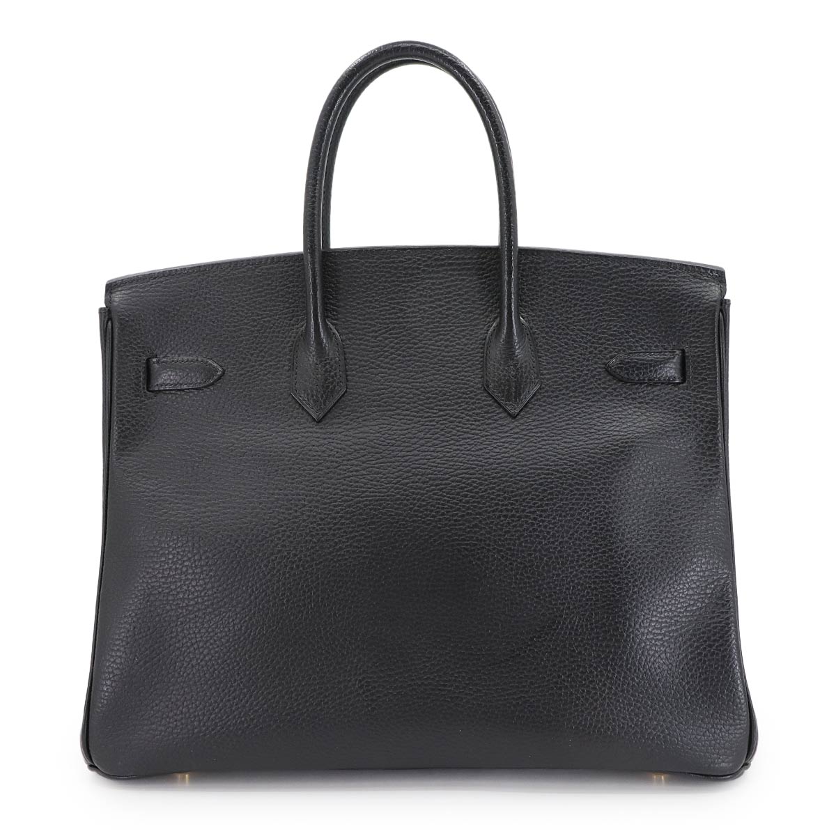 Birkin 35 Ardennes Leather Black Hand Bag Purse