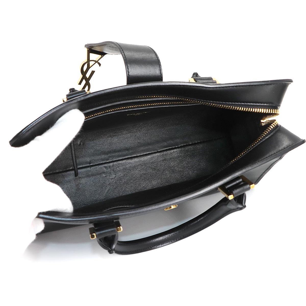 Cabas S Hand Shoulder Bag Leather Black 472469