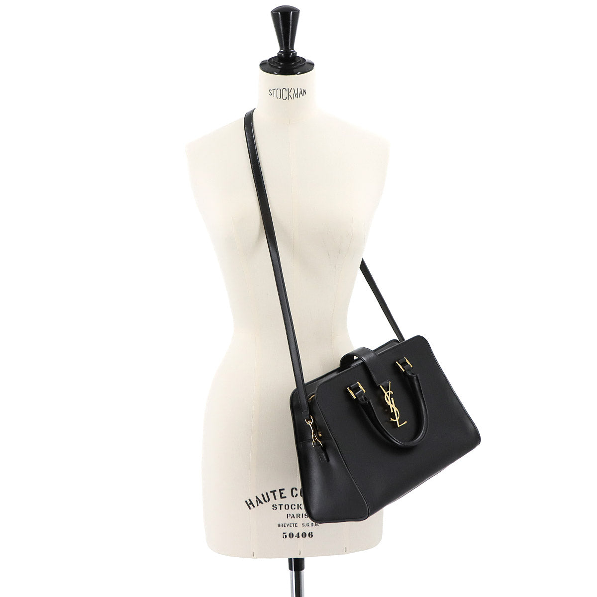 Cabas S Hand Shoulder Bag Leather Black 472469