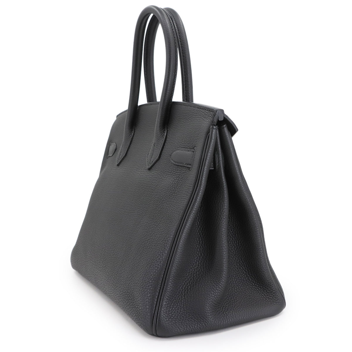 Birkin 30 Togo Leather Black Hand Bag Purse