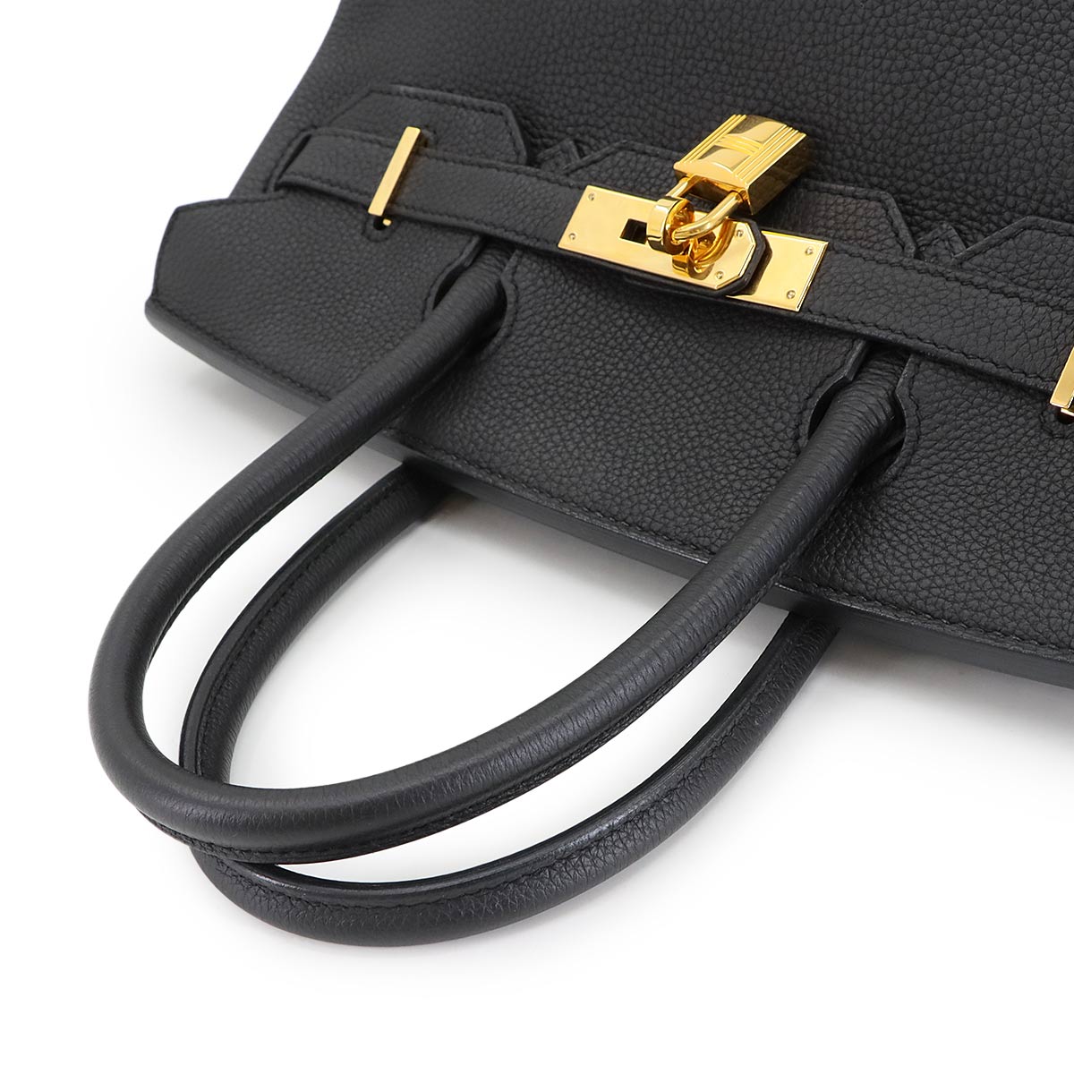 Birkin 30 Togo Leather Black Hand Bag Purse