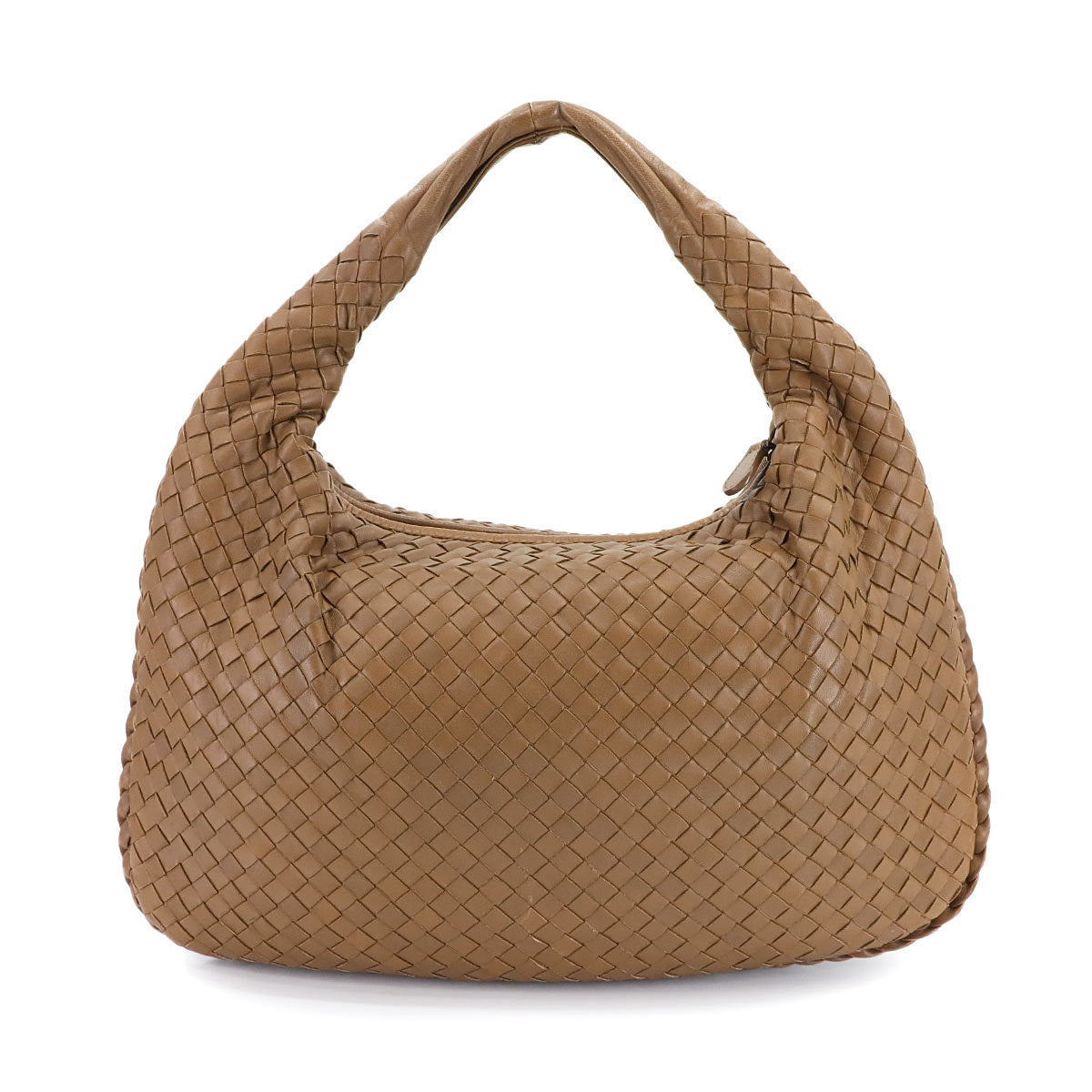 Intrecciato Veneta Shoulder Bag Leather Brown 115653