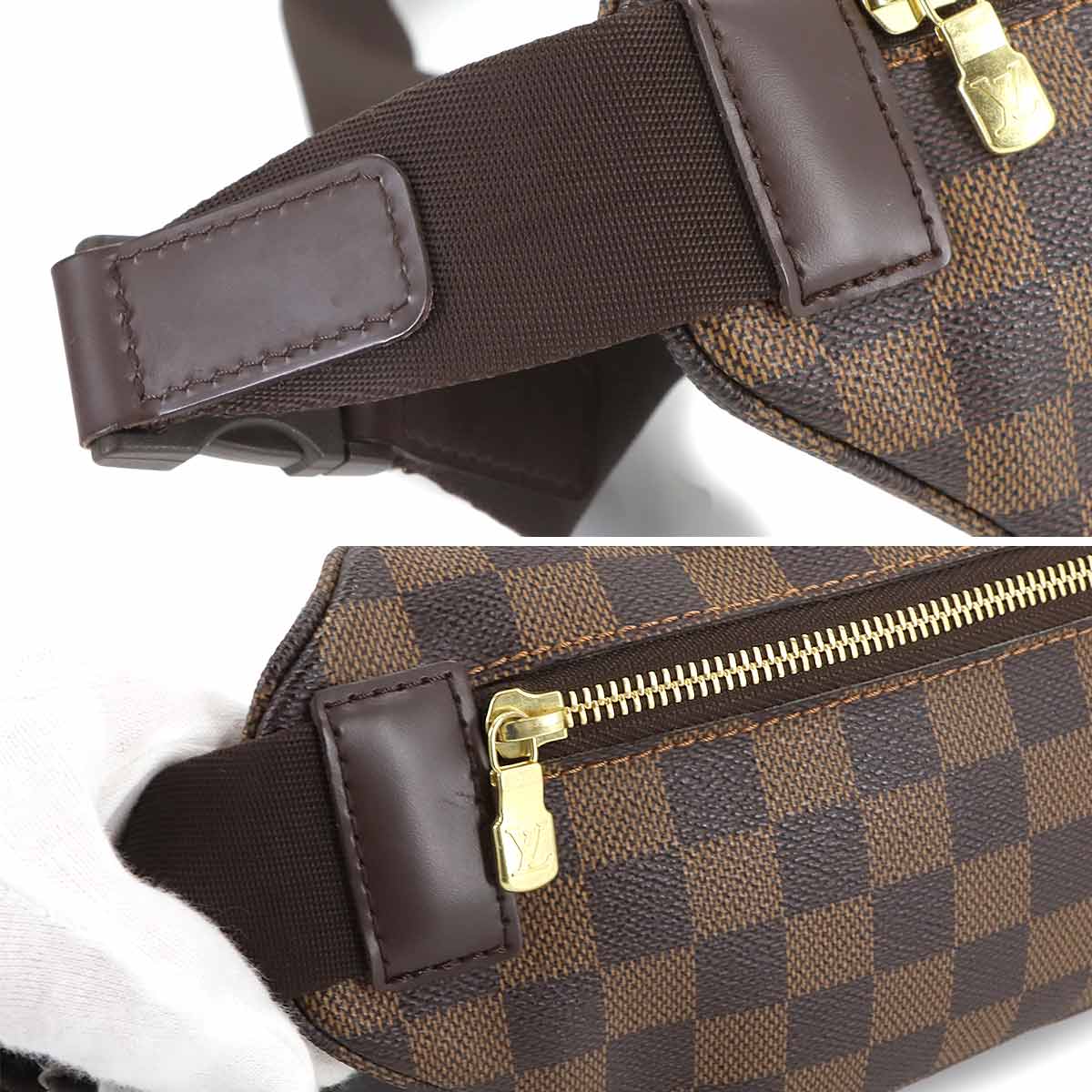 Damier Melville Bum Bag Waist Pouch Ebene N51172 Purse