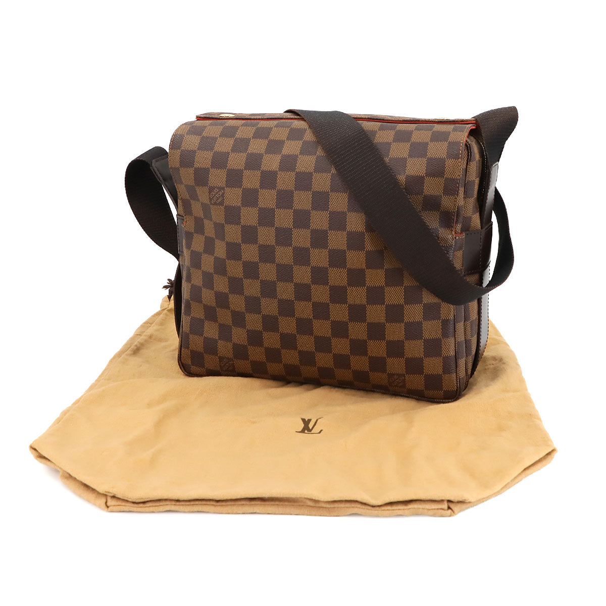 Damier Naviglio Shoulder Bag Ebene N45255 Unisex Purse