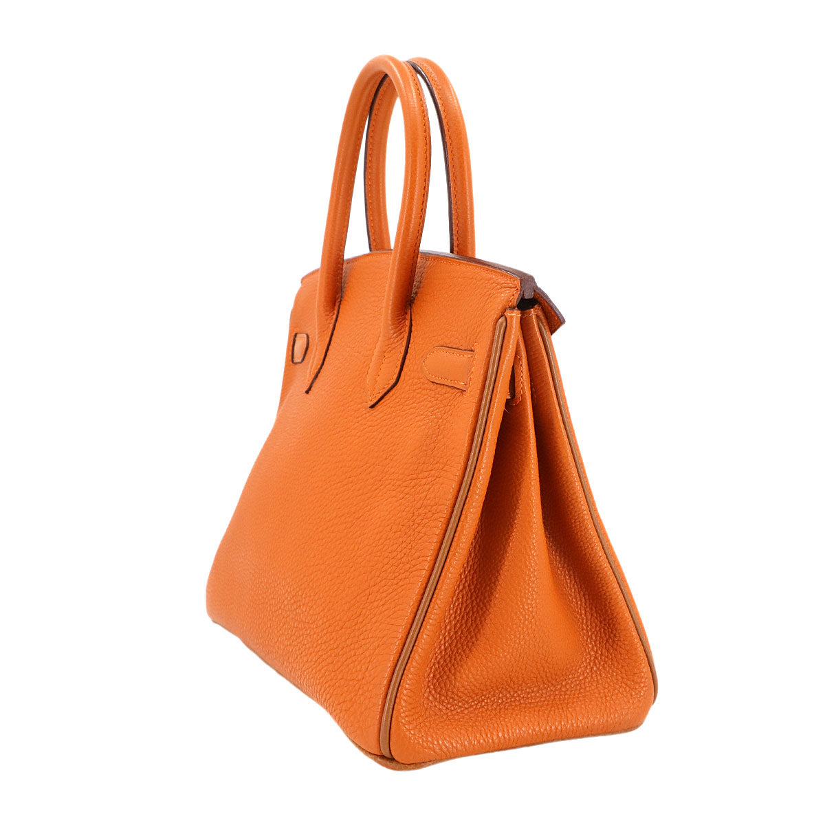 Birkin 30 Veau Togo Potiron Gold Hand Bag Purse