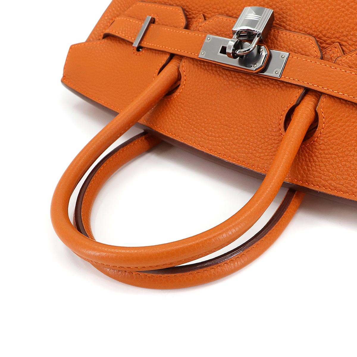 Birkin 30 Veau Togo Potiron Gold Hand Bag Purse