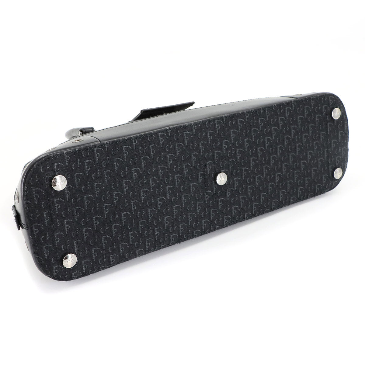 Trotter Street Chic Hand Bag Canvas Leather Black