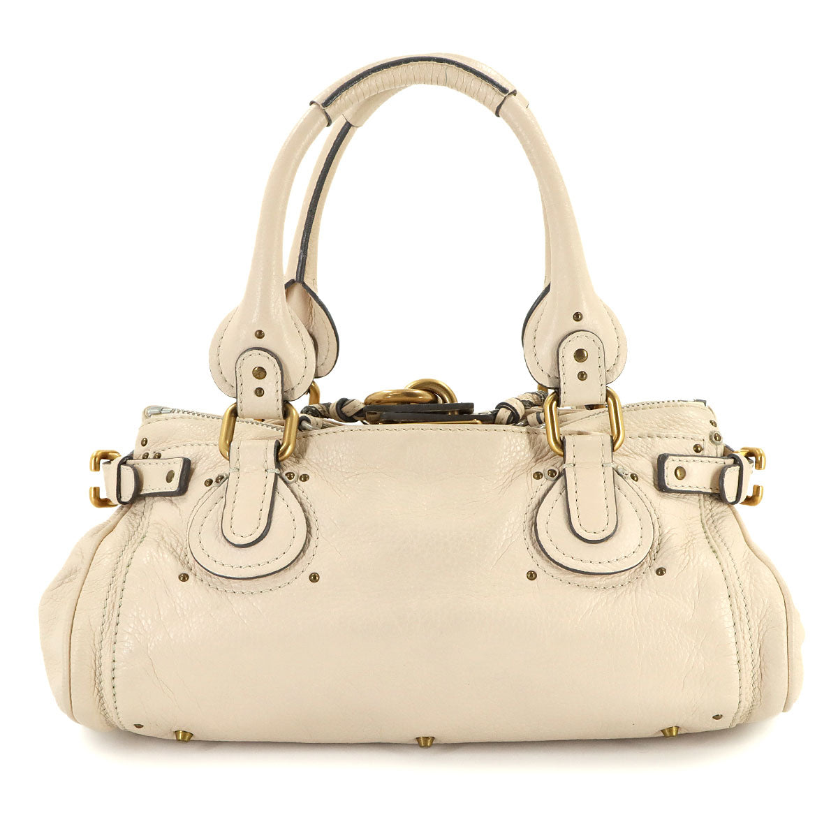 Paddington Hand Bag Leather White Purse