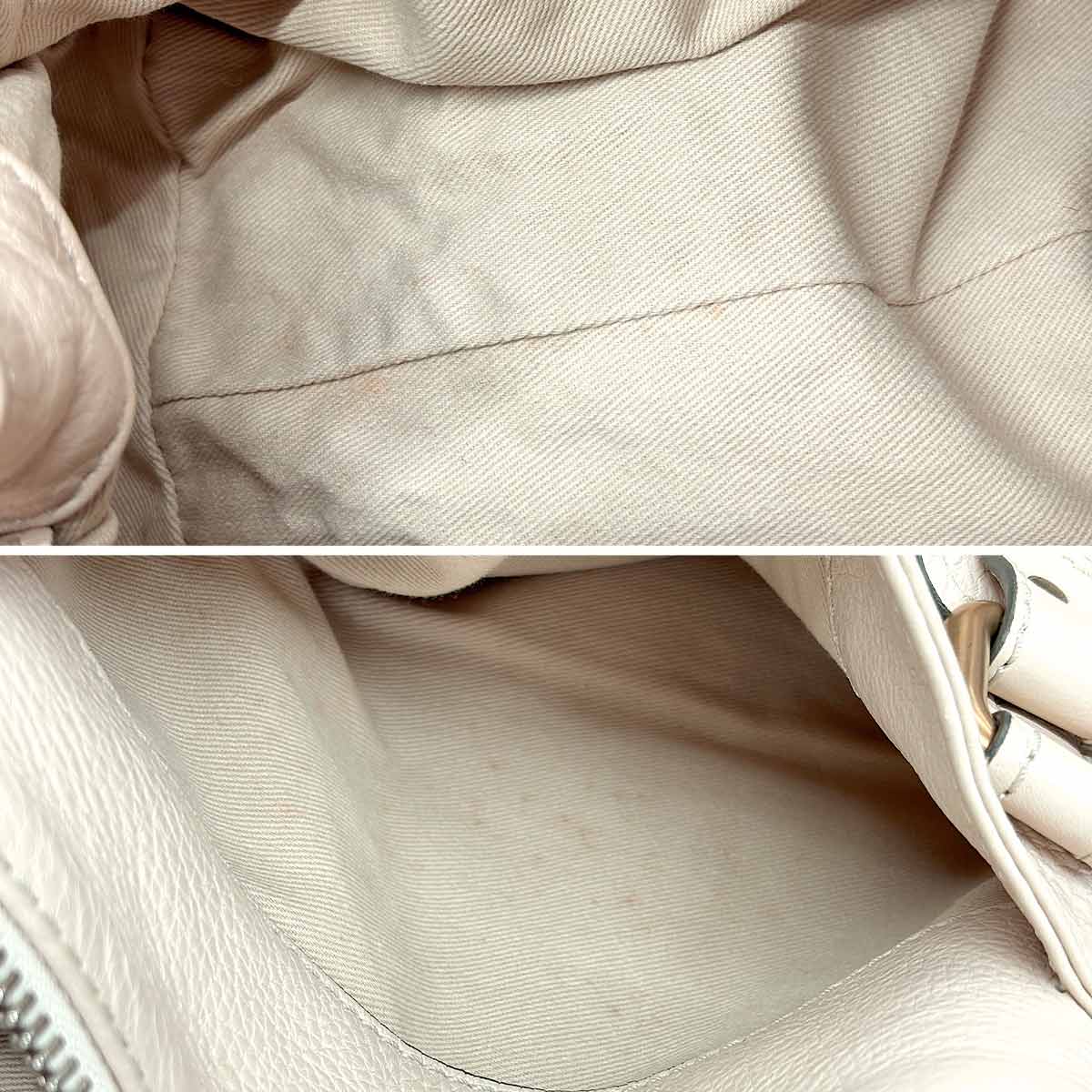 Paddington Hand Bag Leather White Purse