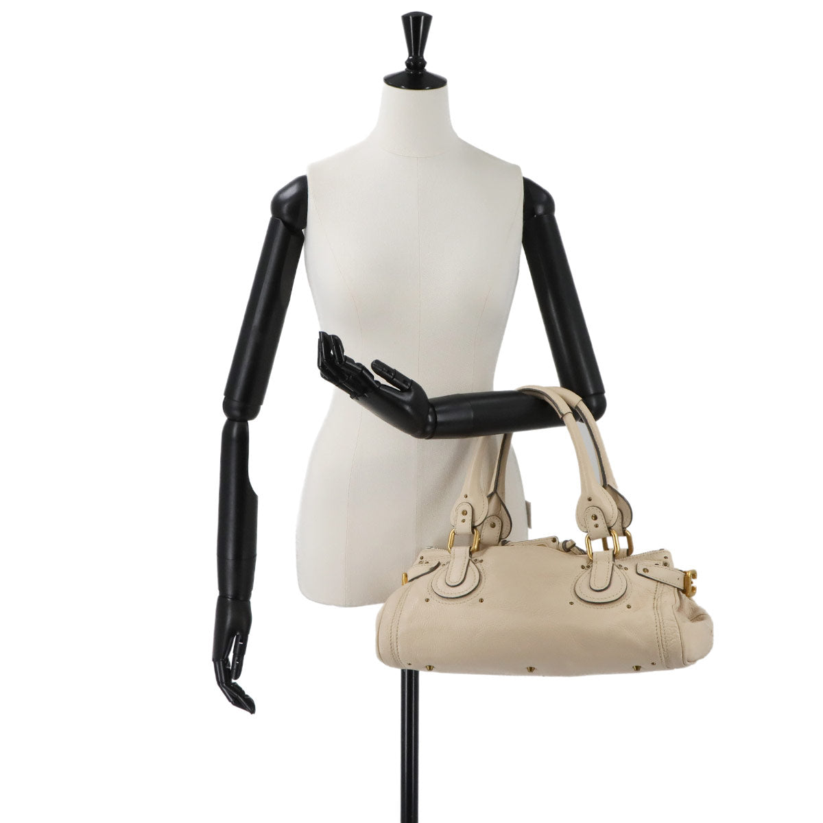 Paddington Hand Bag Leather White Purse