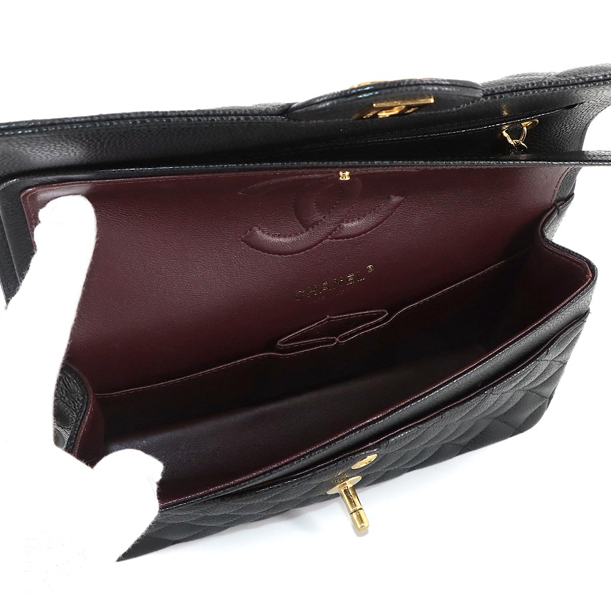 Matelasse 25 Chain Shoulder Bag Leather Black A01112 11.12