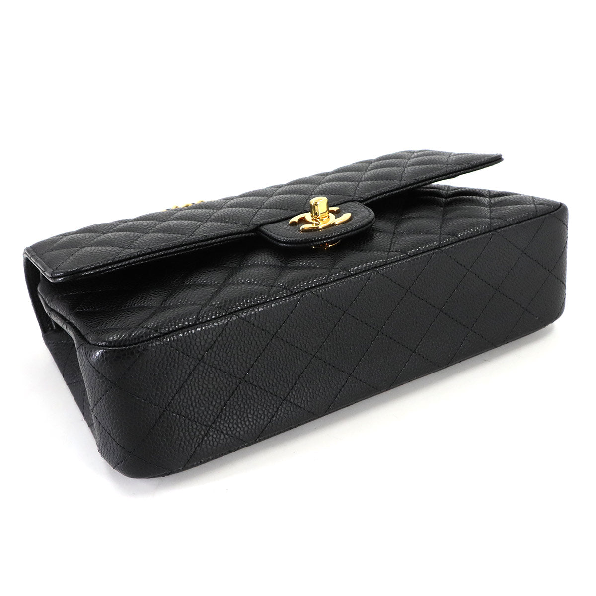 Matelasse 25 Chain Shoulder Bag Leather Black A01112 11.12