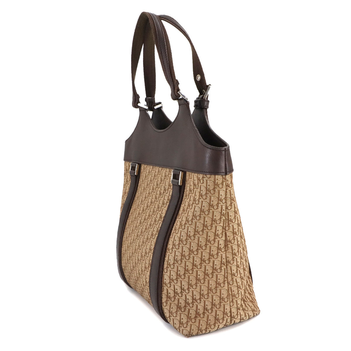 Diorissimo Street Chic Trotter Tote Bag Canvas Brown