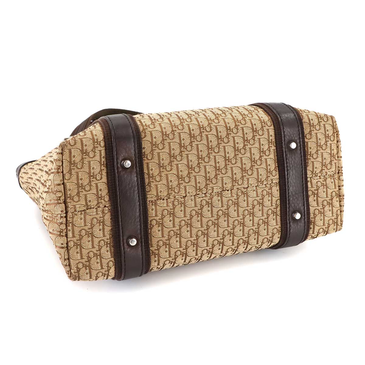 Diorissimo Street Chic Trotter Tote Bag Canvas Brown