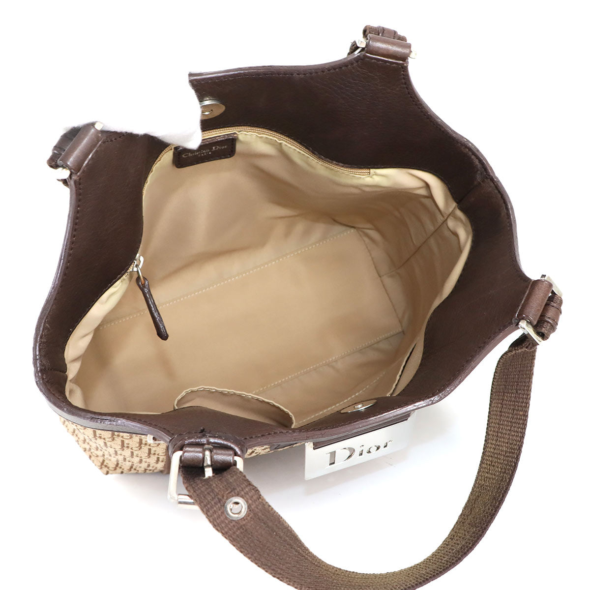 Diorissimo Street Chic Trotter Tote Bag Canvas Brown