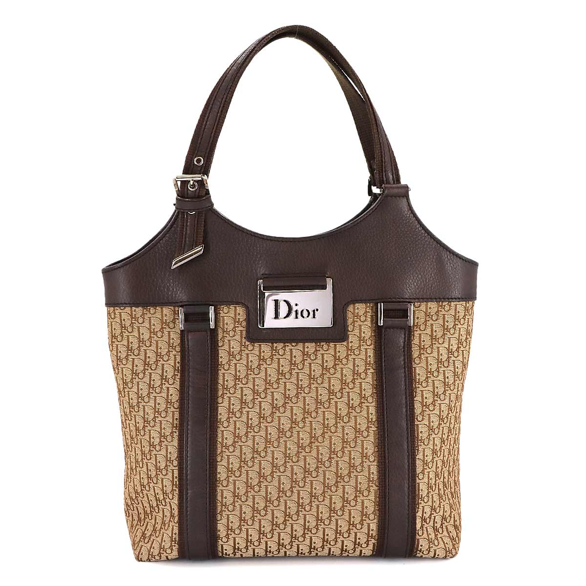 Diorissimo Street Chic Trotter Tote Bag Canvas Brown