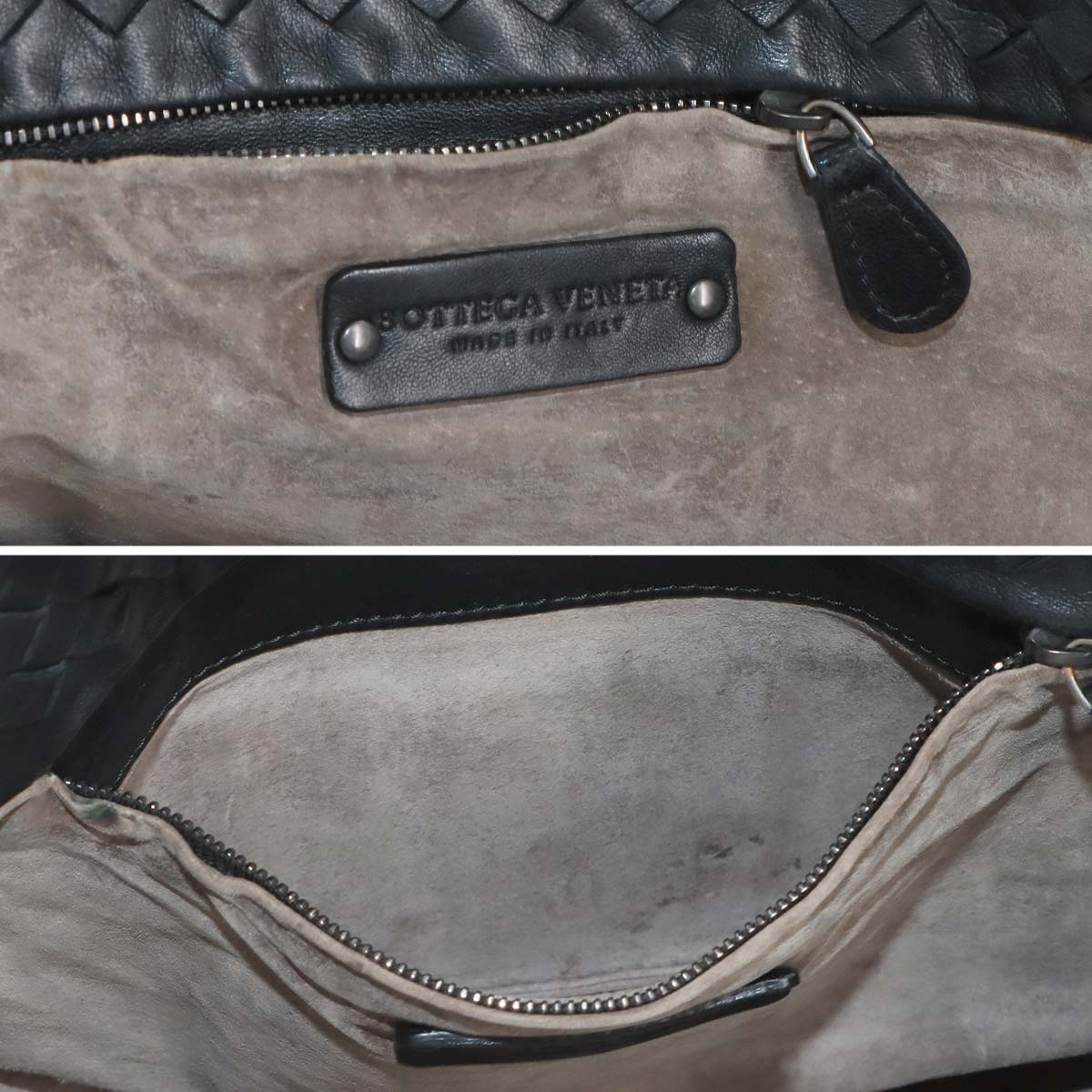 Intrecciato Medium Garda Tote Bag Leather Black 179320