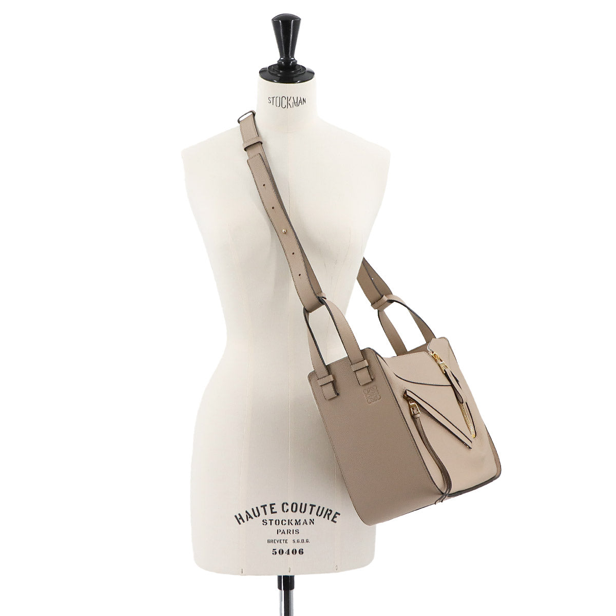 Hammock Small Hand Shoulder Bag Leather Sand Purse Beige