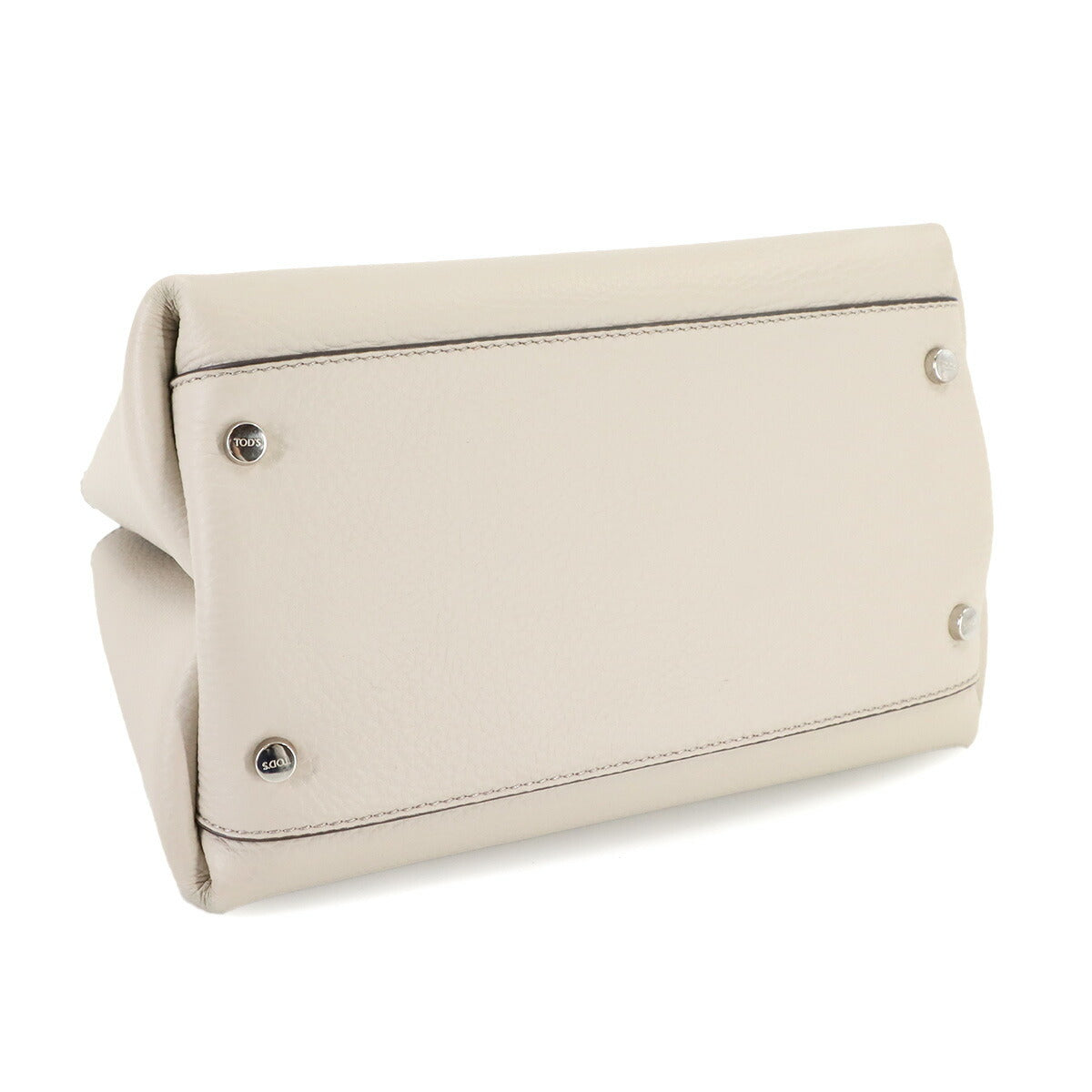 T Timeless 2way Hand Shoulder Bag Leather Beige Purse