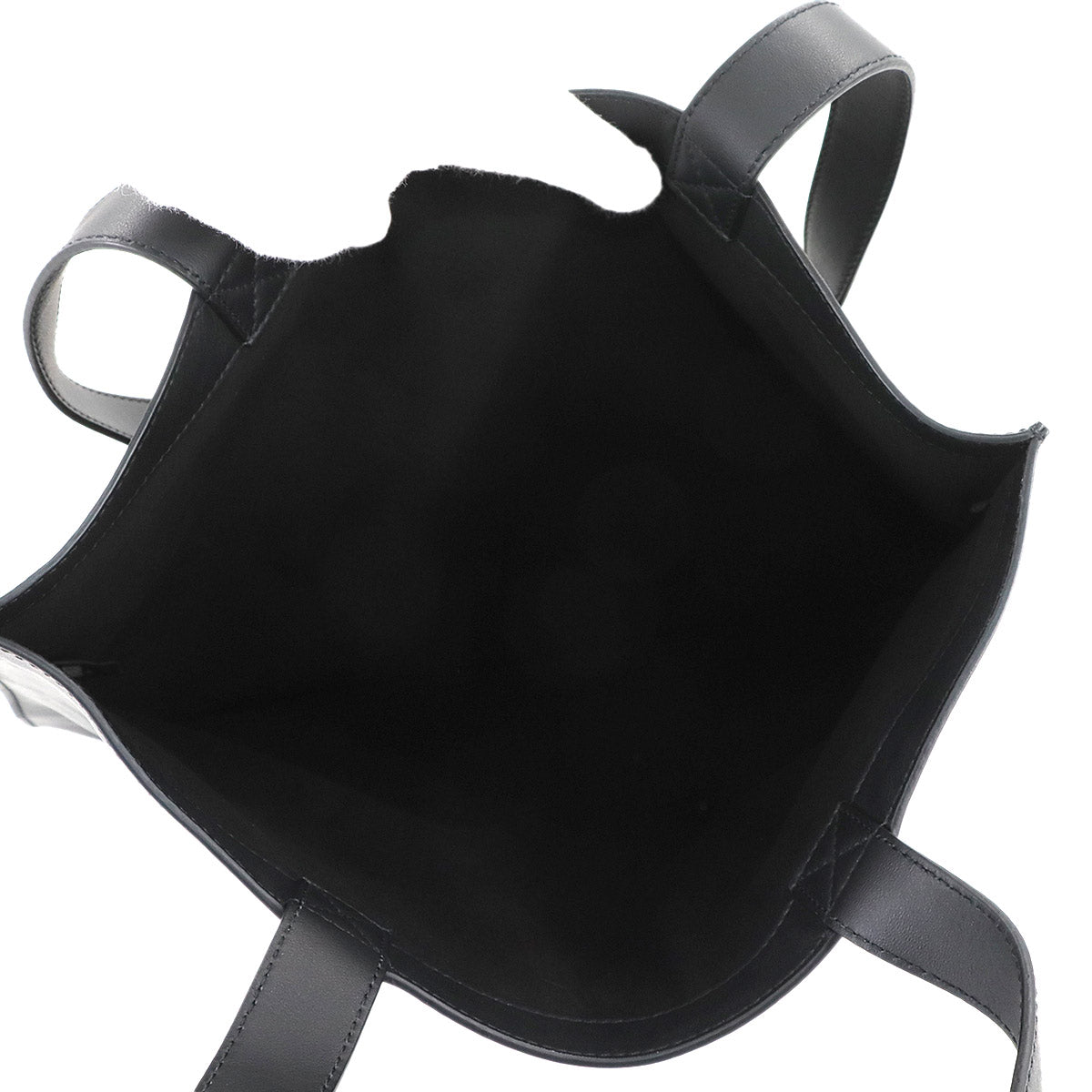 Embossed Logo Tote BagLeather Black 7VA538 Purse