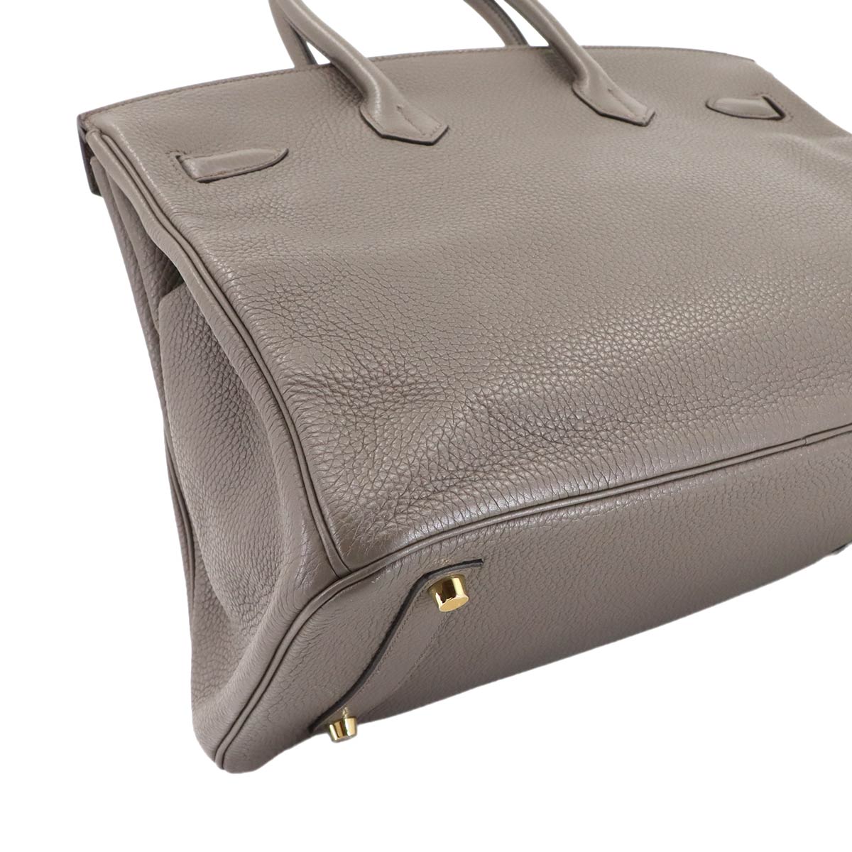 Birkin 35 Togo Etain Hand Bag Gray Purse