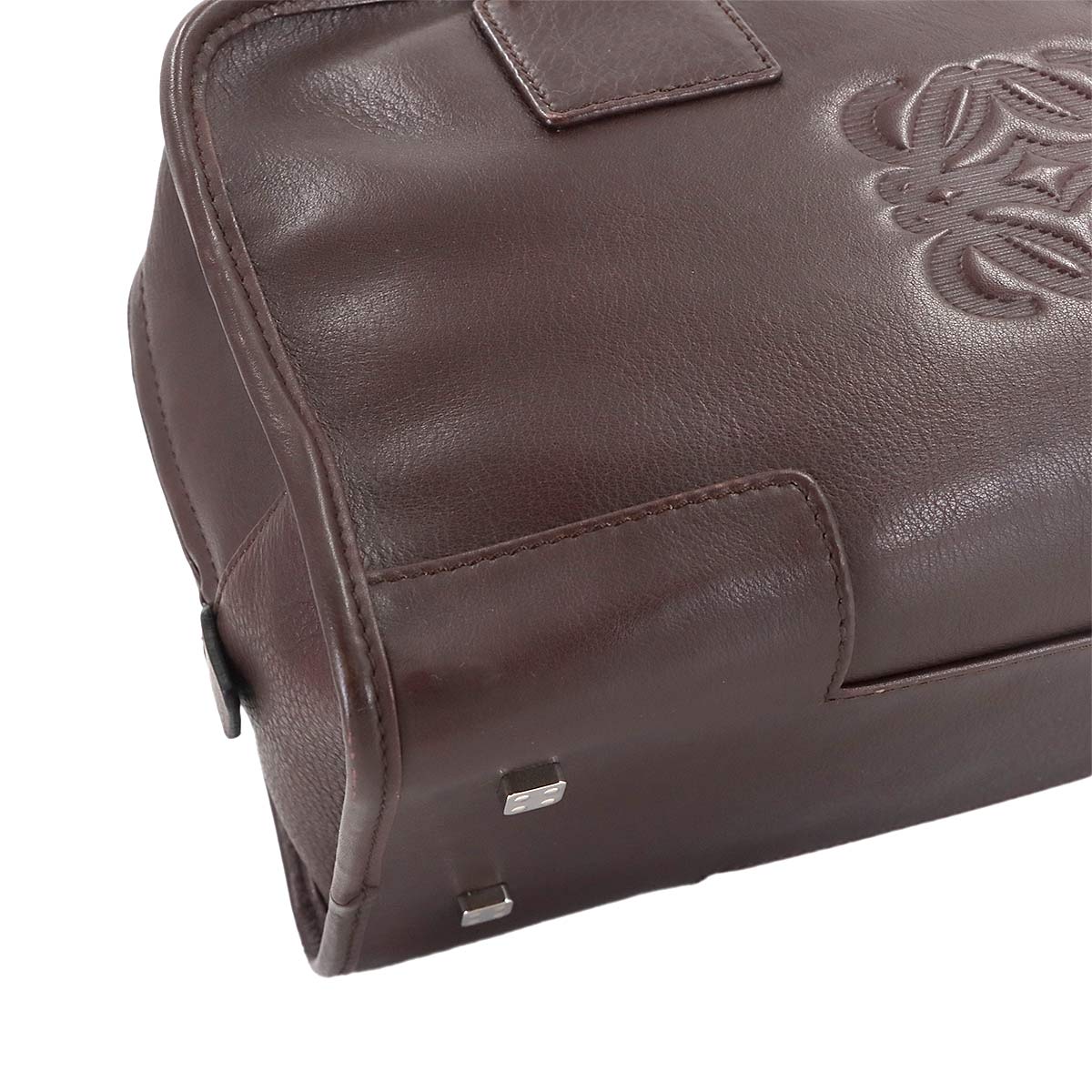 Amazona 28 Hand Bag Leather Brown Anagram Purse