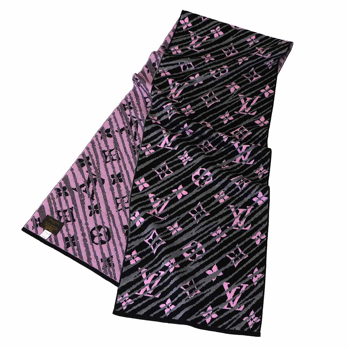 Winter Scarf Epistorm Monogram Knit Wool Black M70431