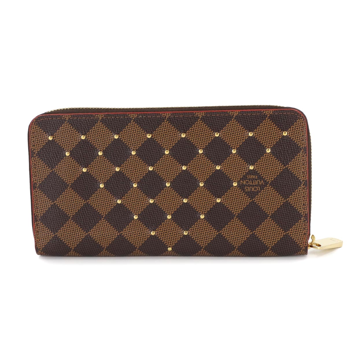 Damier Studs Zippy Wallet Ebene N60122 Purse