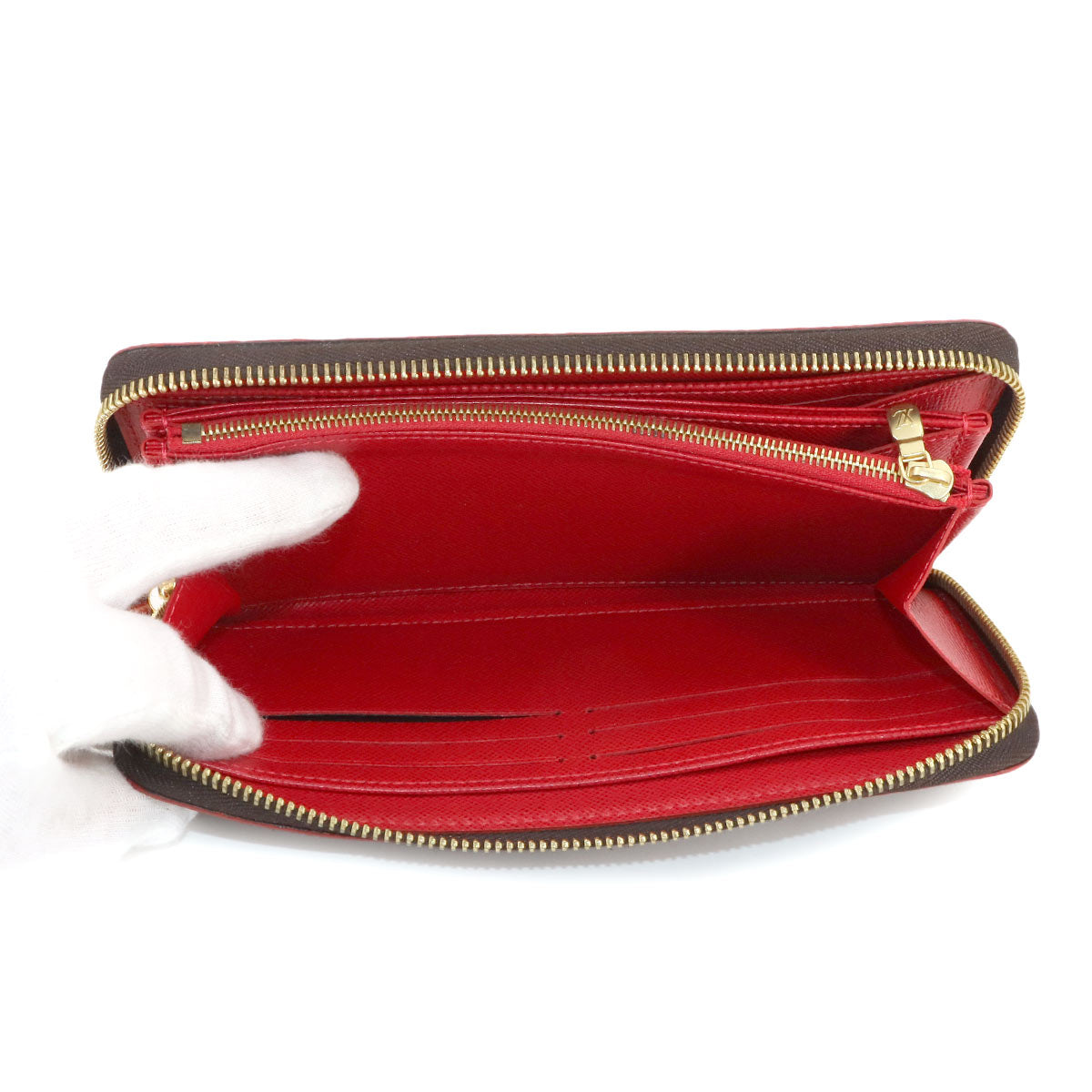 Damier Studs Zippy Wallet Ebene N60122 Purse