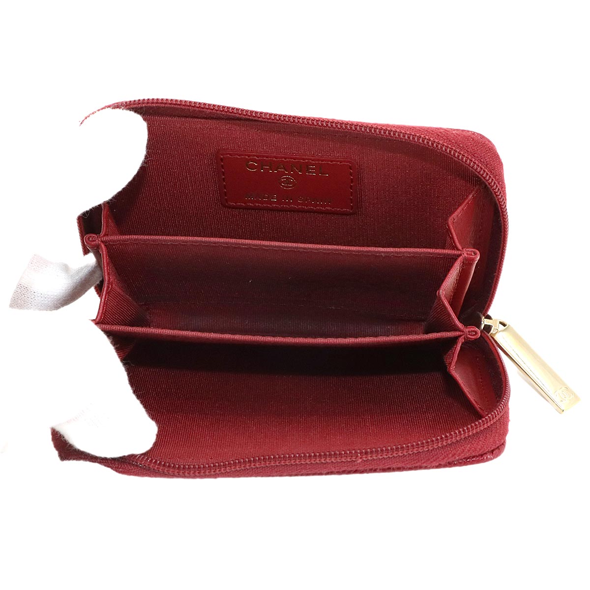 Coin Case Purse Leather Red A68890 Coco Mark
