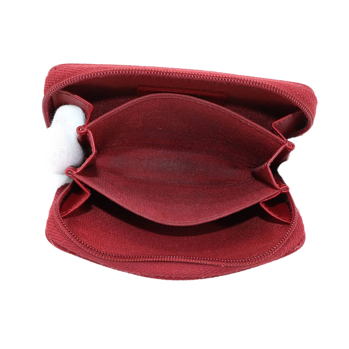 Coin Case Purse Leather Red A68890 Coco Mark