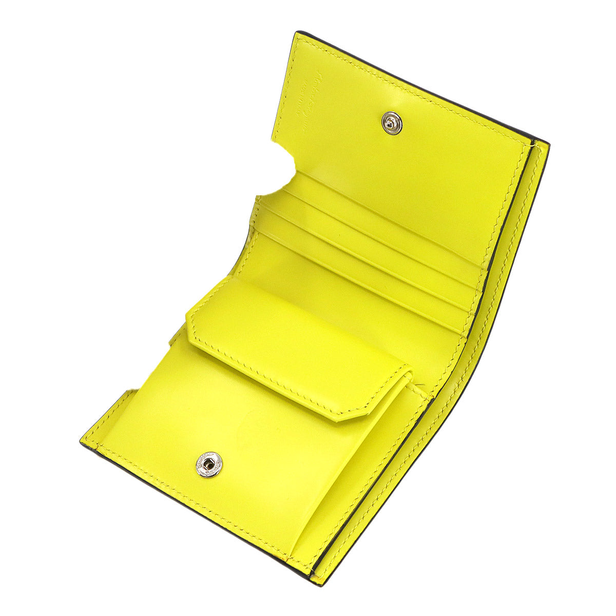 Gancini Compact Wallet Leather Yellow