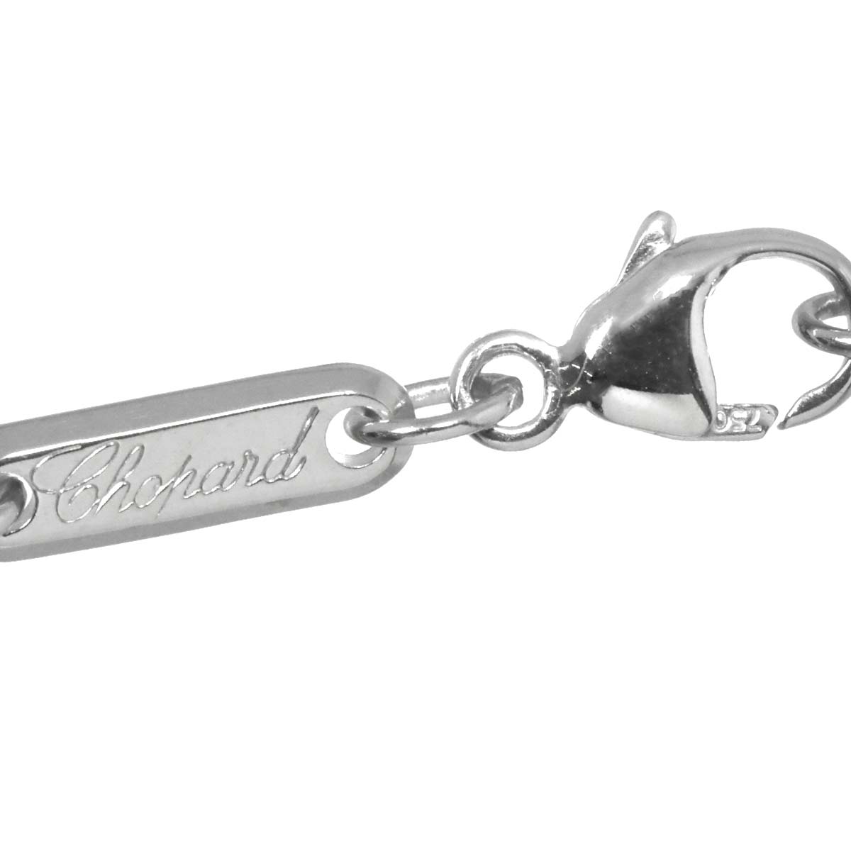 Happy Diamond Cross Necklace 18K White Gold 750