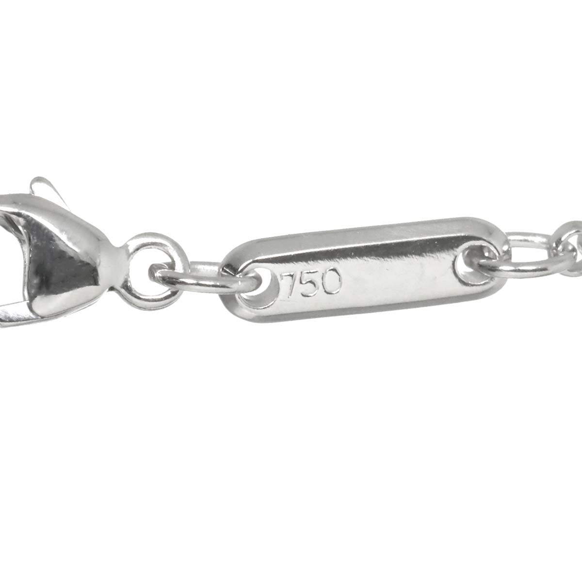 Happy Diamond Cross Necklace 18K White Gold 750