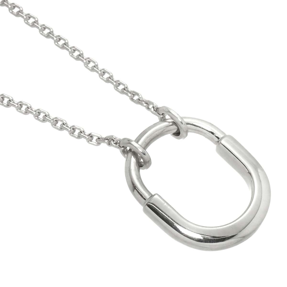 Lock Small Necklace 18K White Gold 750