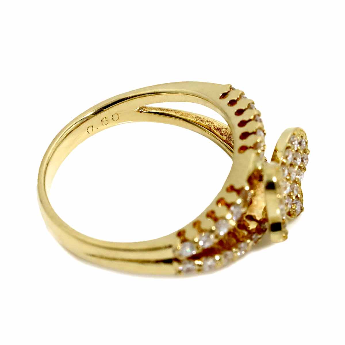 Diamond 0.60ct Ring 18K YG 750 size5.5-5.75(US)