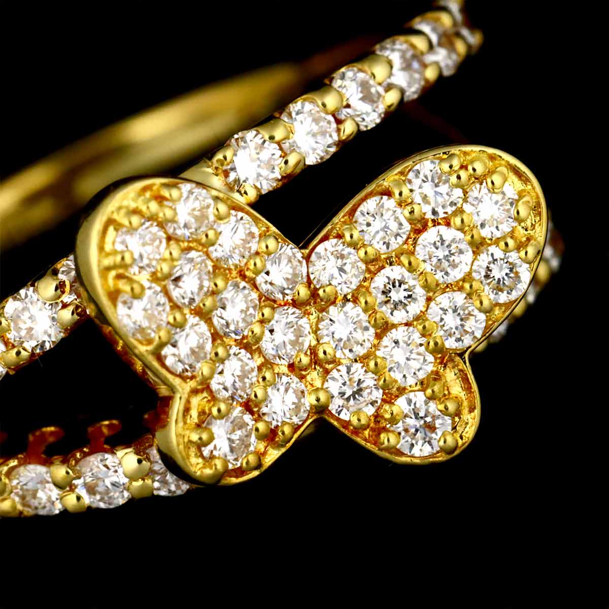 Diamond 0.60ct Ring 18K YG 750 size5.5-5.75(US)