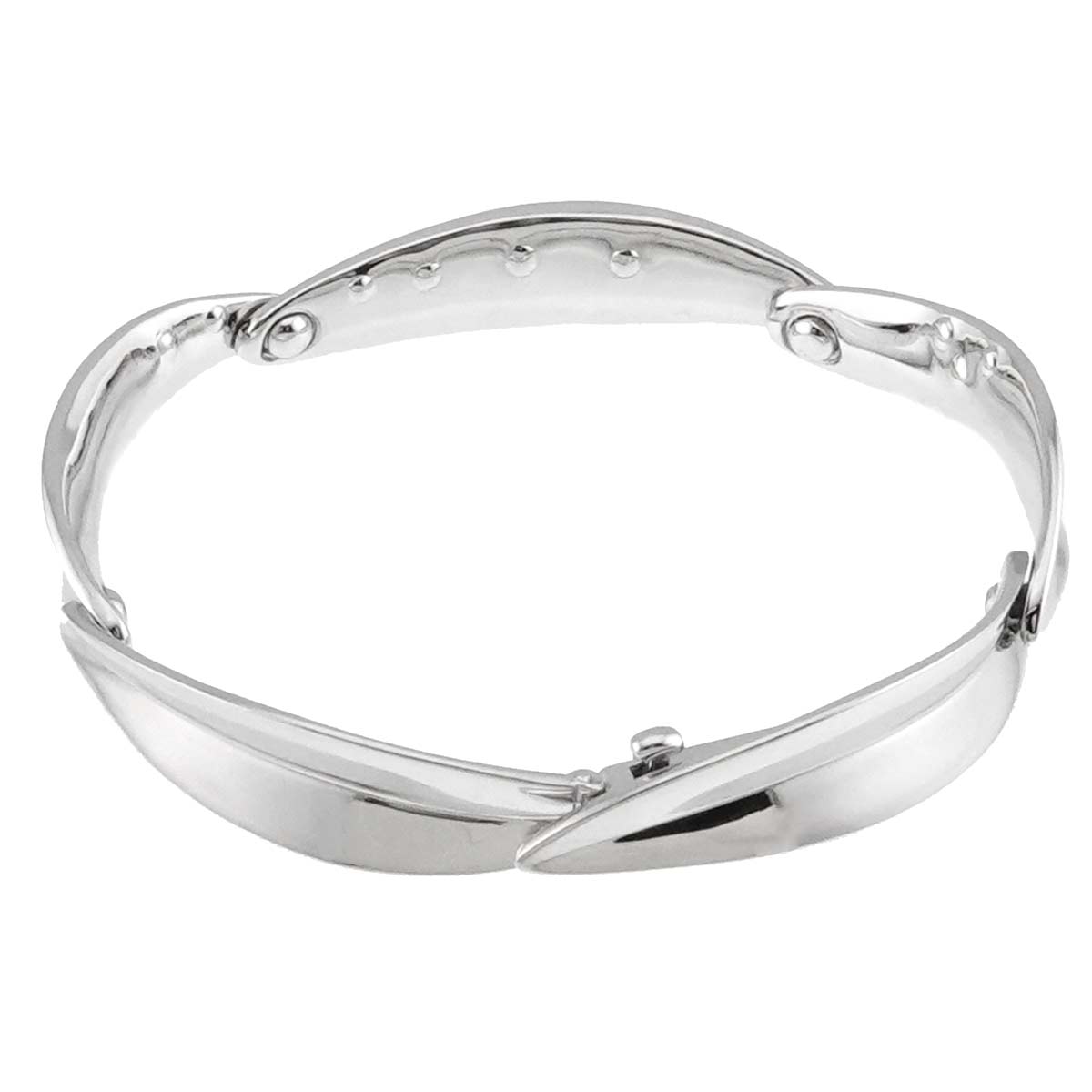 Diamond 0.45ct Bracelet Bangle 18K White Gold 750