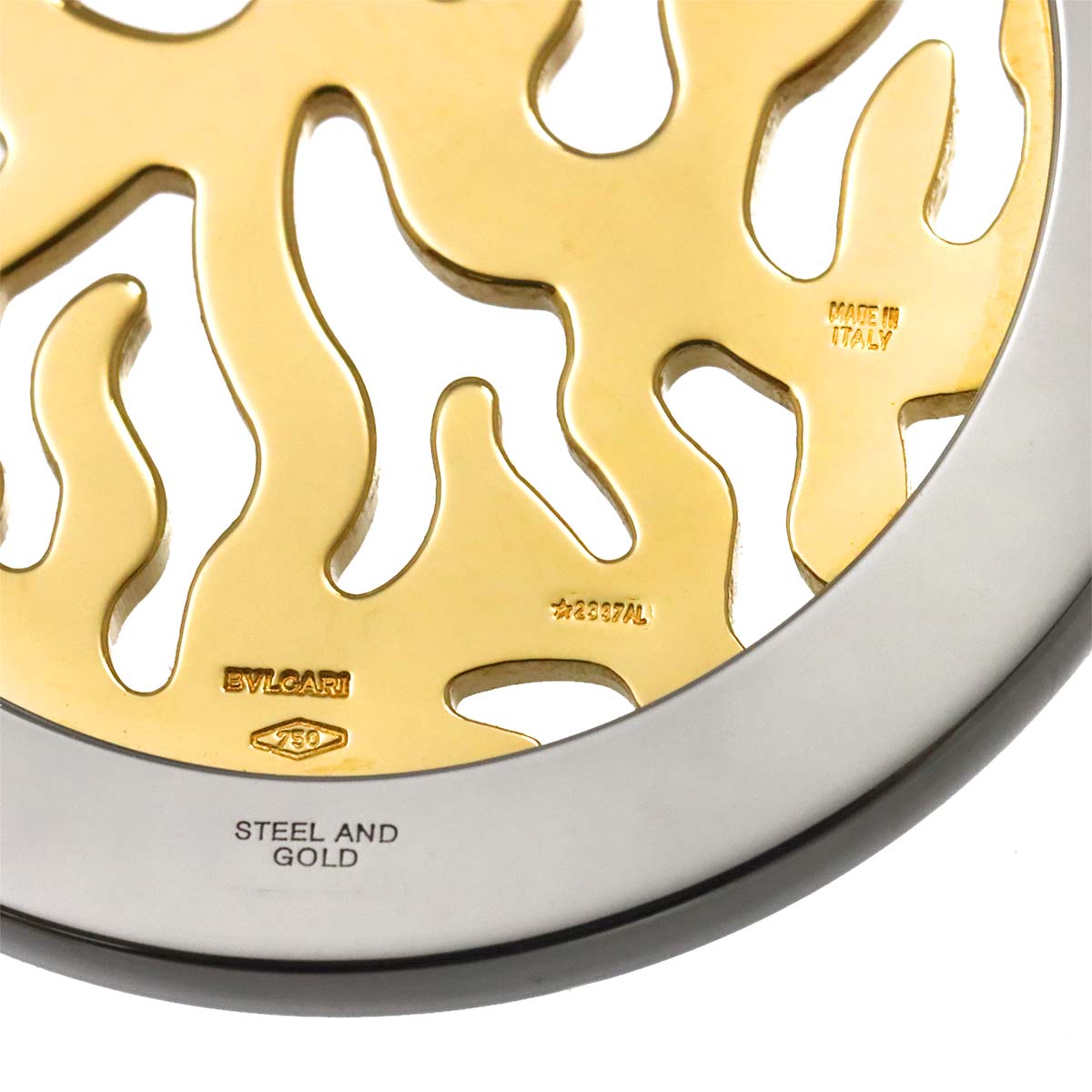 Tondo Fire Diamond Pendant Top 18K YG 750 SS