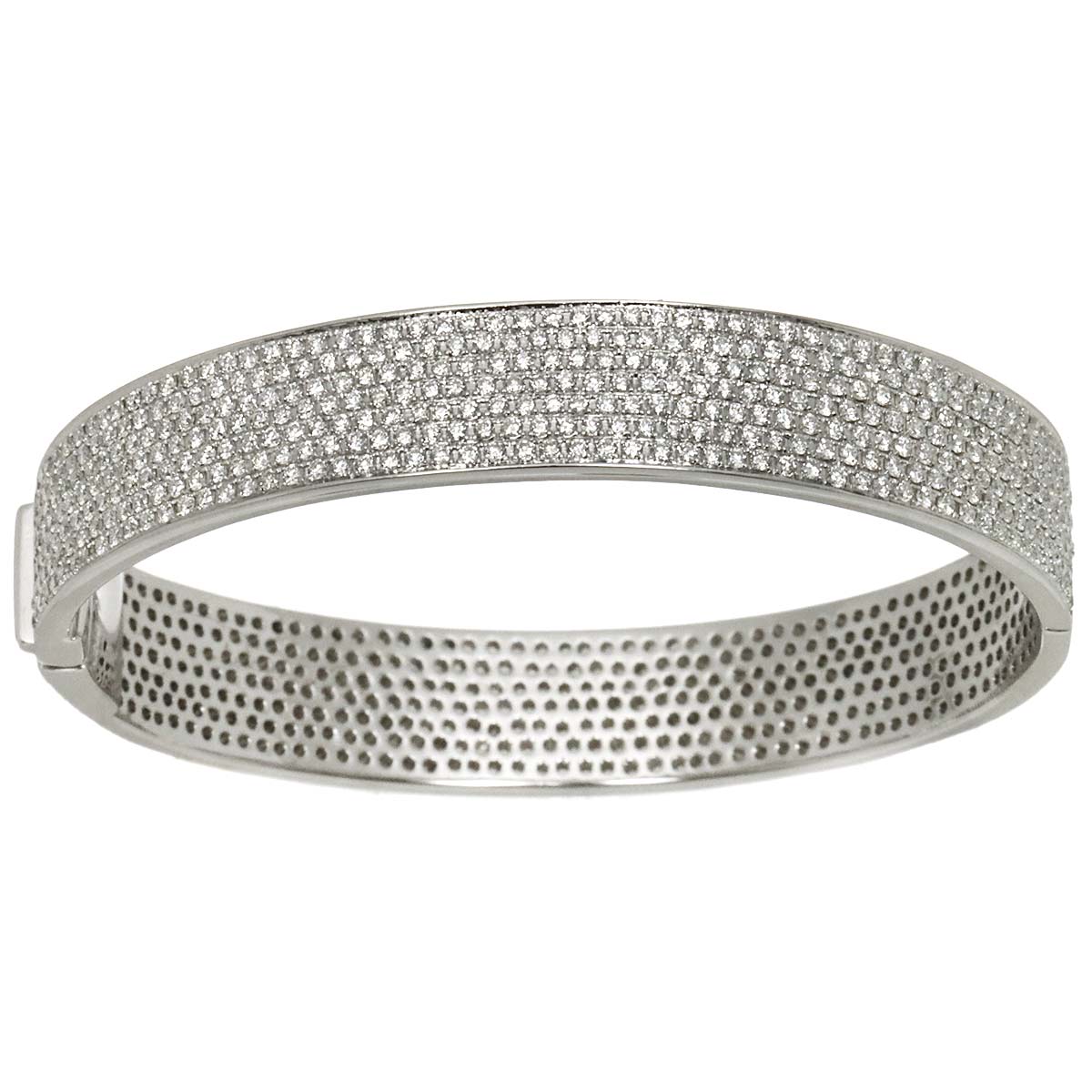 Diamond 4.18ct Bracelet 18K K18 WG White Gold 750