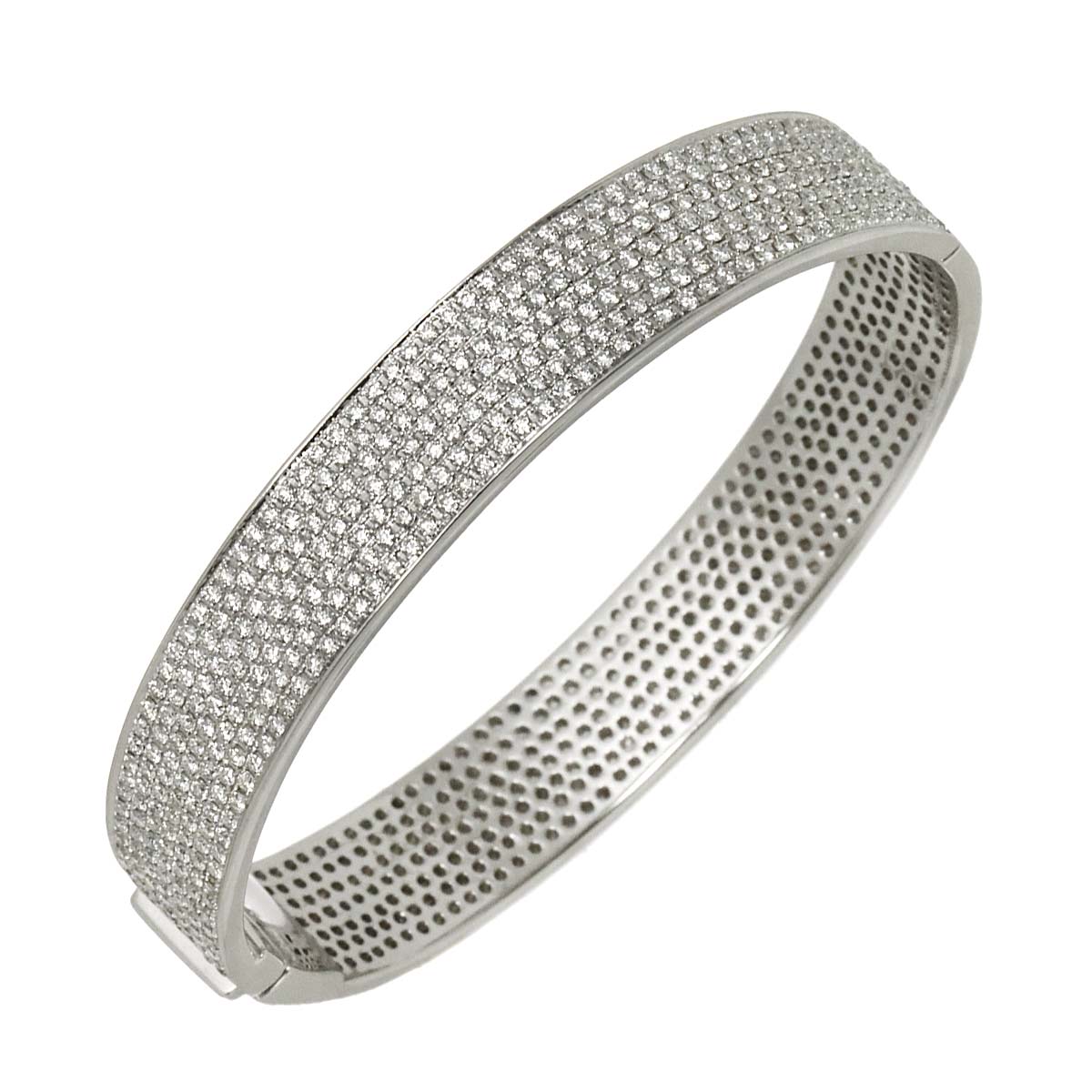 Diamond 4.18ct Bracelet 18K K18 WG White Gold 750