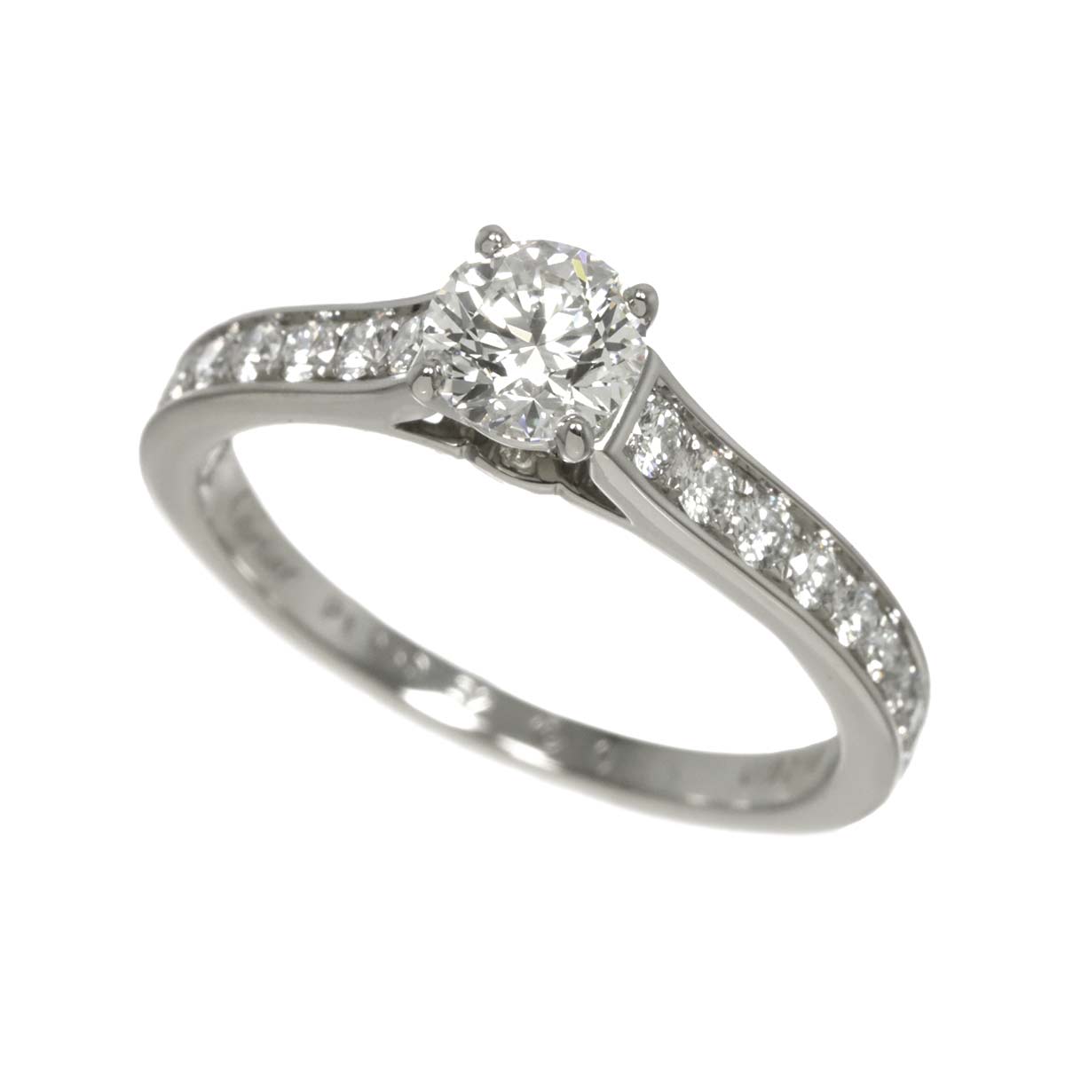 Diamond 0.53ct H/VS2/3EX Ring Platinum size52 6(US)