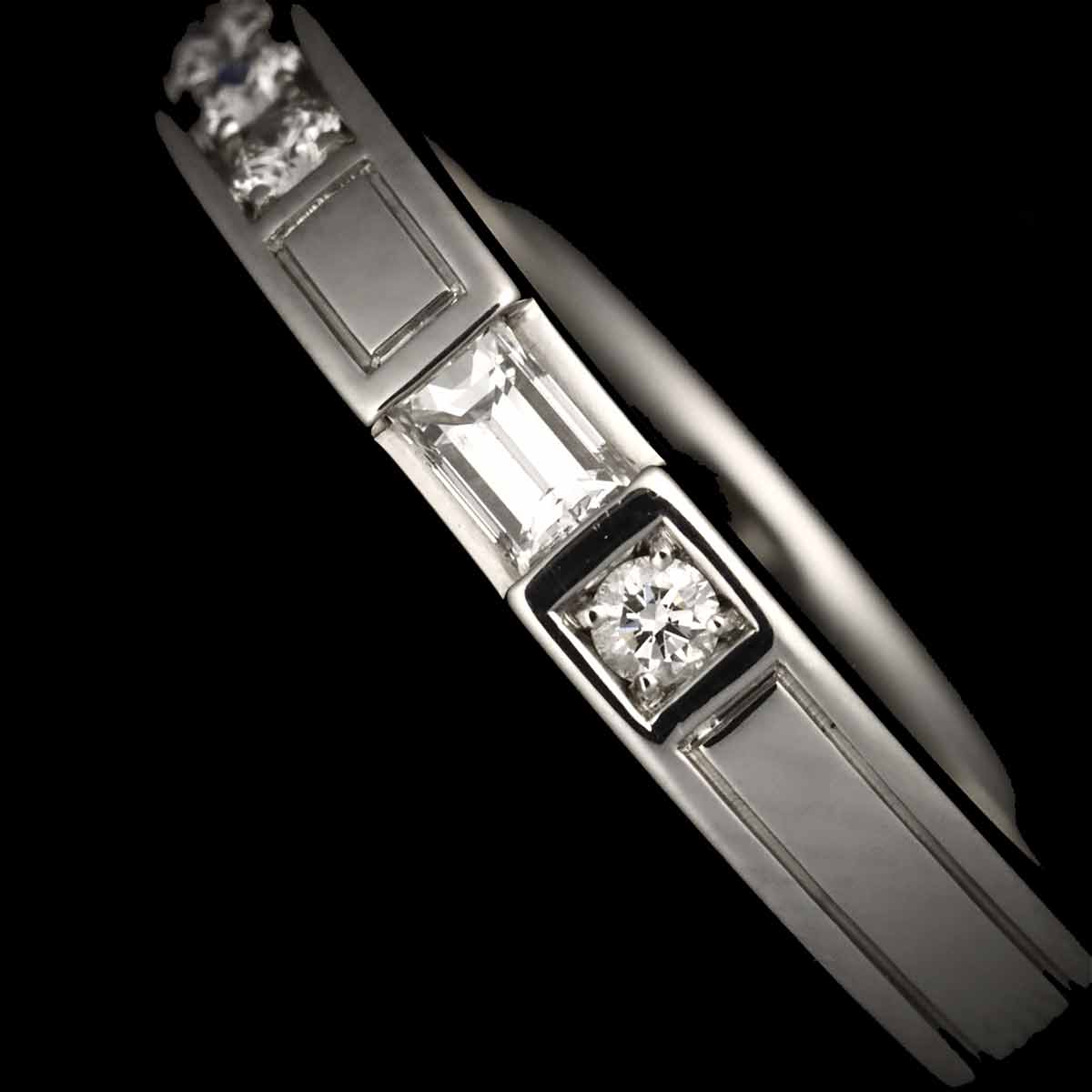 Traffic Diamond Ring Pt Platinum size5.25(US)