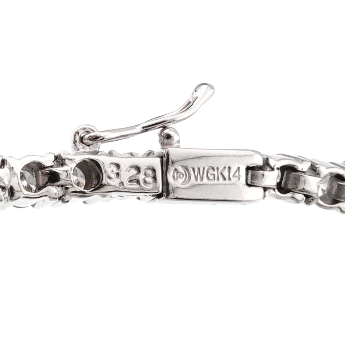 Diamond 3.28ct Bracelet 14K White Gold 585