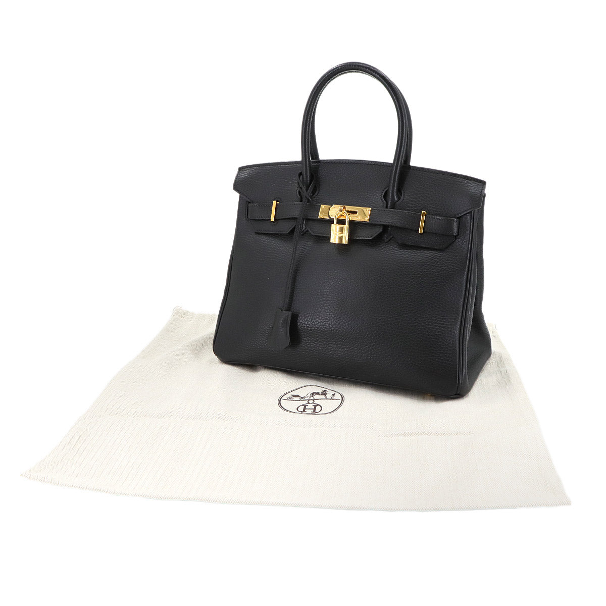 Birkin 30 Ardennes Black Hand Bag Purse